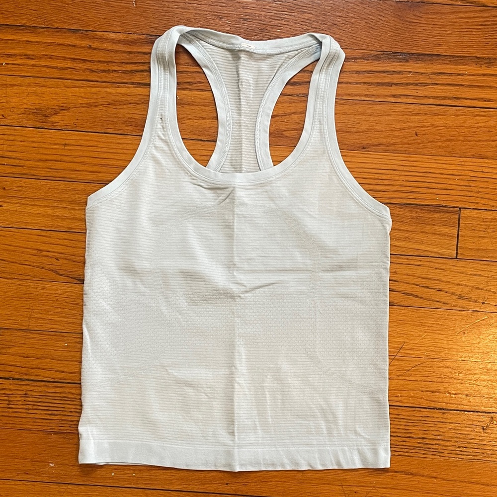 Swiftly Tech Racerback Tank Top 2.0 Race Length, Powder Blue Size 4